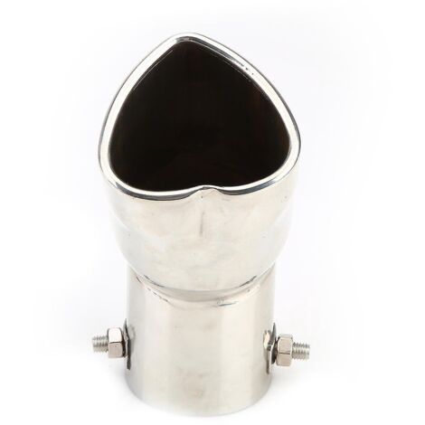 Silencieux d'échappement arrière universel en acier inoxydable en forme de cœur de 63 mm pour voiture (1/5)