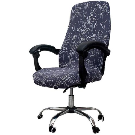 Housse de chaise de bureau pivotante, housse élastique, anti-salissures, amovible, pour fauteuil releveur (1/5)