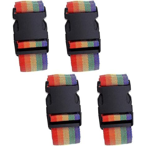 Lot de 4 sangles de bagage avec boucle. (1/4)