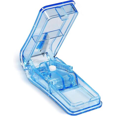 Coupe-comprimés, séparateur de comprimés avec lame pour petits et gros comprimés, coupe en deux ou en quatre pour comprimés et vitamines. (1/5)