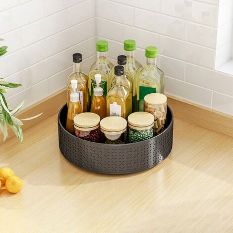 Étagère à épices rotative pour plan de travail, étagère de rangement multi-niveaux, étagère à épices multifonctionnelle rotative à 360° (1/5)