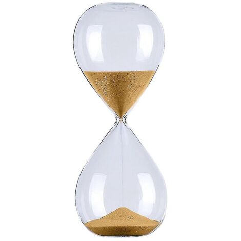 Sablier en verre décoratif 5/30/60 minutes - 30 minutes - Doré (1/5)