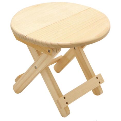 Tabouret en bois pour enfants et adultes, idéal pour le salon, le camping, la pêche, les pique-niques (neuf) (1/5)