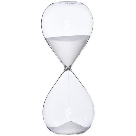 Sablier en verre décoratif 5/30/60 minutes - Blanc (1/5)