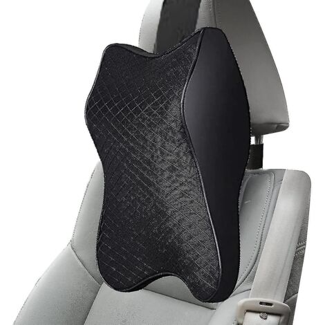 Appuie-tête de voiture, coussin cervical avec mousse à mémoire de forme, coussin cervical pour un soutien optimal de la nuque, noir respirant (1/5)