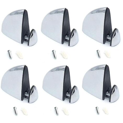 Lot de 6 supports d'étagère en verre réglables, finition chromée polie, fixation murale pour étagères de 3 à 13 mm d'épaisseur. (1/4)