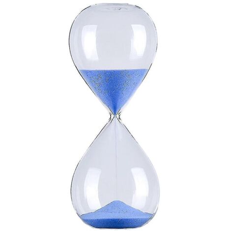 Sablier en verre décoratif 5/30/60 minutes - 30 minutes - Bleu (1/5)