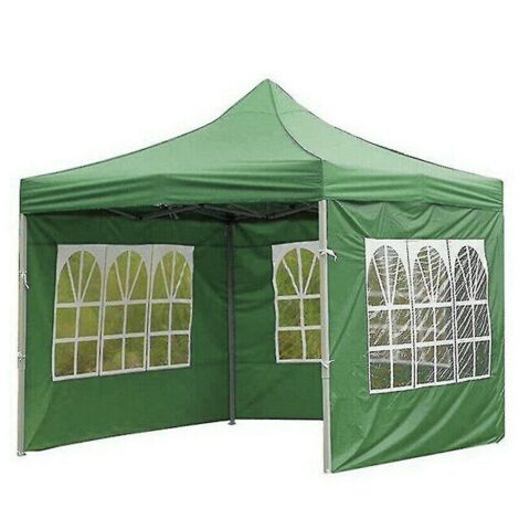 Tonnelle de jardin Oxford robuste, pliable et imperméable, idéale pour les réceptions et les mariages (vert). (1/4)