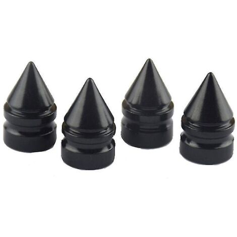 bouchons de valve de pneu de voiture moletés, noirs (1/5)