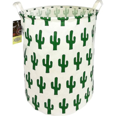 Grand panier de rangement léger en toile / organisateur de jouets / panier à linge sale pliable (1/3)