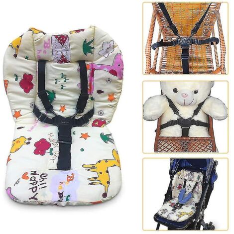 Coussin et bretelles pour chaise haute, coussin pour chaise haute, chaise haute rembourrée pour bébé (1/5)