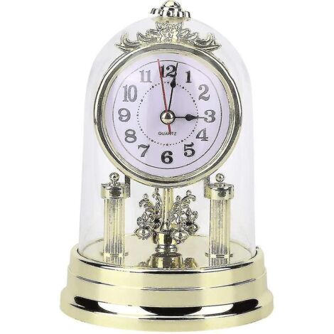 Horloge de bureau de style rétro européen, horloge de table antique silencieuse pour salon, chambre ou bureau (1/5)