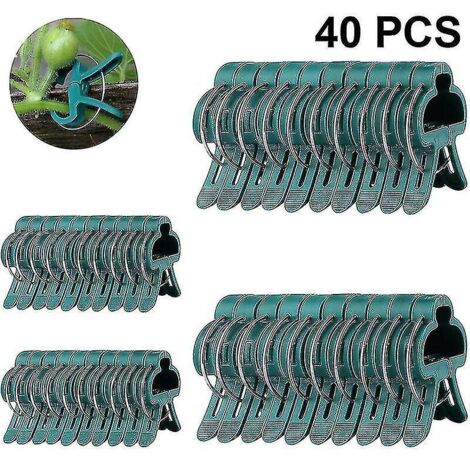Lot de 40 pinces à plantes, pinces à tomates et supports pour plantes grimpantes et vignes, pour un maintien optimal. (1/5)