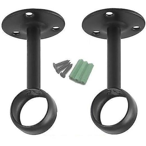 Support de tringle à rideaux, fixation au plafond, lot de 2 (1/4)