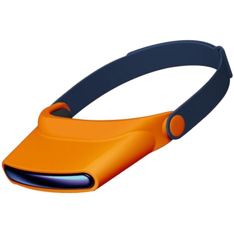 Ventilateur de tête personnel rechargeable, USB réglable, pour la maison et le bureau (orange) (1/5)