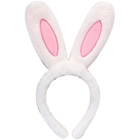 Serre-tête oreilles de lapin de Pâques - 29 x 7 x 2 cm - Blanc (1/4)