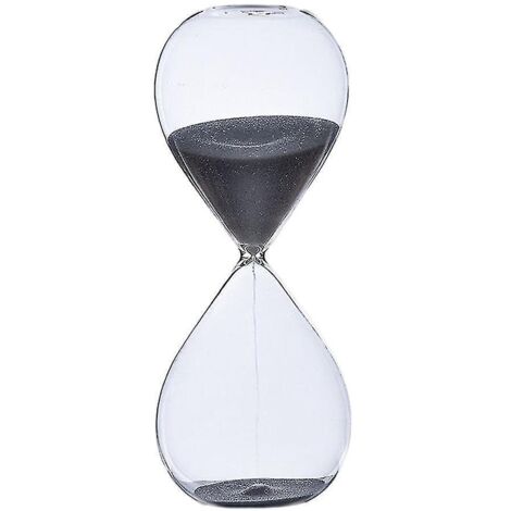 Sablier en verre décoratif 5/30/60 minutes - 30 minutes - Noir (1/5)
