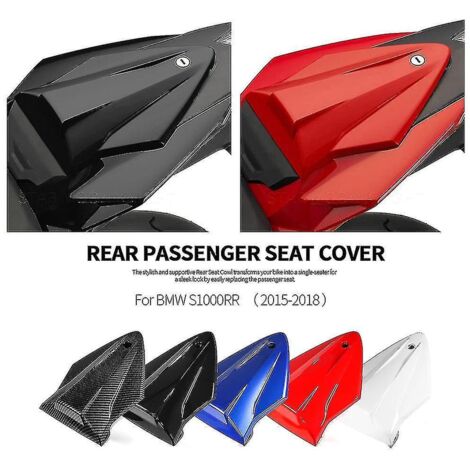 Capot de selle passager arrière pour moto, accessoire ABS, pour BMW S1000RR (2015-2018), motif fibre de carbone (1/5)