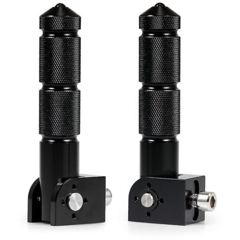 Repose-pieds universels pliables pour passager arrière (lot de 2) pour motos, noirs (1/5)
