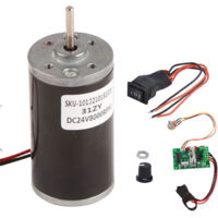 Moteur à Aimant Permanent DC Miniature Haute Vitesse 8000RPM 24V Faible Bruit pour Générateur DIY