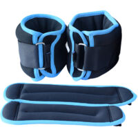 Paire de poids cheville ajustables 4,4 lb pour musculation, course et marche - Bleu et noir
