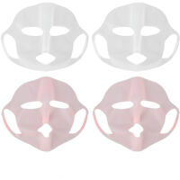 Masque facial en silicone pour feuille - 4 pièces, couvre-visage hydratant, support pour masques tissu