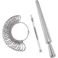 Ensemble de baguiers en plastique pour mesurer la taille des doigts - Outil de mesure de bagues