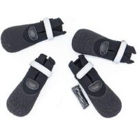 Lot de 4 bottes antidérapantes pour chien - Chaussures pour petits chiens avec semelle antidérapante