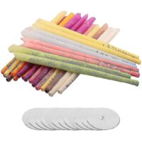 Bougies auriculaires, paquet de 24 bougies sans fumée avec 12 disques de protection