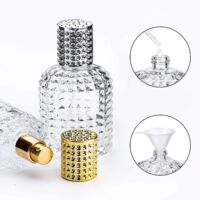 Lot de 2 flacons de parfum Lacon en forme d'ananas, vaporisateur en verre.