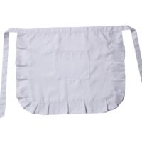 Tablier de pub doux, léger, tendance et imperméable pour femme, tablier court à taille basse, blanc