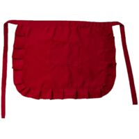 Tablier de pub souple, léger, tendance et imperméable pour femme, tablier court à taille basse, rouge