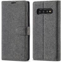 Étui en cuir noir Forwenw pour Samsung Galaxy S10+