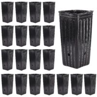 Pots de pépinière profonds et épais - Lot de 20 bacs de plantation pour arbres hauts, pour le jardinage intérieur et extérieur