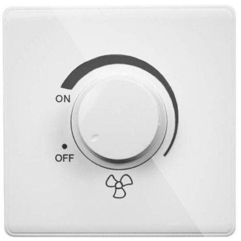 Ouylaf – Variateur d'intensité mural 220V 10A – Réglage précis pour ventilateurs de plafond – Type 86 – Compatible avec boîtiers encastrables - 15-300W