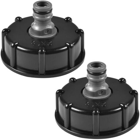 Bouchon pour réservoir d'eau, Adaptateur pour cuve IBC, Raccord S60x6, Trou fileté 1/2 pouce, Compatible avec tuyau d'arrosage et récupérateur d'eau de pluie – OUYLAF