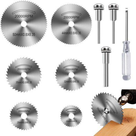 Disques de coupe HSS pour outil rotatif, lames de scie circulaire en acier rapide, 10 pièces pour couper bois, plastique et métal. Parfait pour perceuse à disque. - OUYLAF