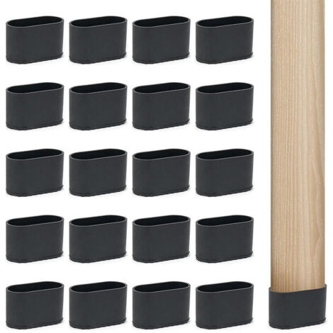 20 Embouts de Protection Pieds en Polyéthylène (PE),Ovale 20 x 40 mm,Pour Chaises, Tables, Escabeaux, Protection des Meubles,OUYLAF