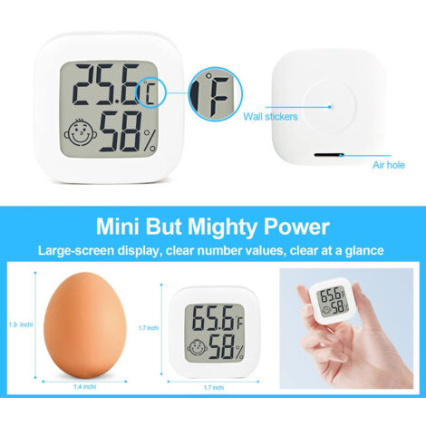 3 Pcs. Mini Thermomètre Hygromètre Intérieur Petit Thermometre Digital Mesure Precise De Lhumidite Interieure Et Thermometre Interieur Pour La Mesure De La Temperature Et De Lhumidite 89057540