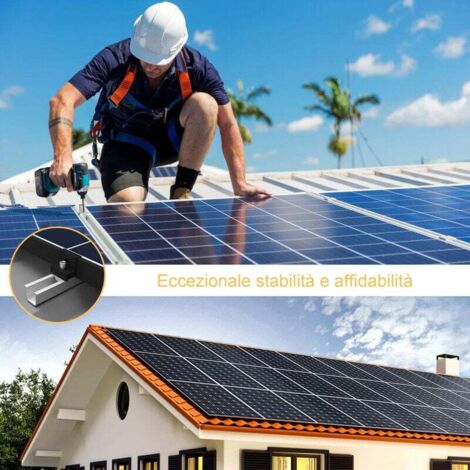 4 Pièces Kit De Fixation Support Pour Panneau Solaire Supports De Trap%c3%a9zo%c3%afdal Aluminium