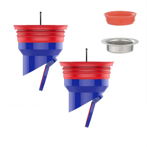 Ouylaf – Siphon de sol en silicone anti-odeur – 2 pièces – Noyau anti-obstruction et anti-retour – Résistant à la corrosion – Universel 50/40 tubes