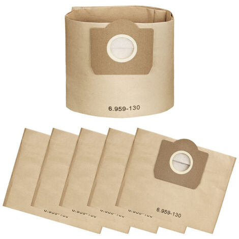5 Stück Staubsaugerbeutel 6.959-130.0 Filterbeutel für Kärcher WD3, MV3, OUYLAF (1/5)
