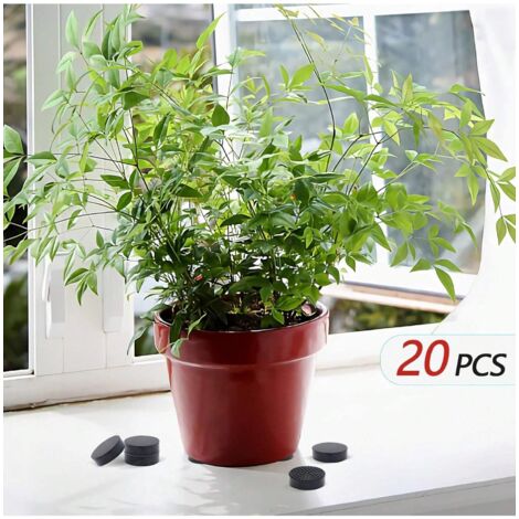 Lot de 20 pieds de jardin antidérapants améliorés, pieds invisibles pour pots - Universels pour une utilisation intérieure et extérieure, conception antidérapante et étanche de 1,5 mm (1/5)