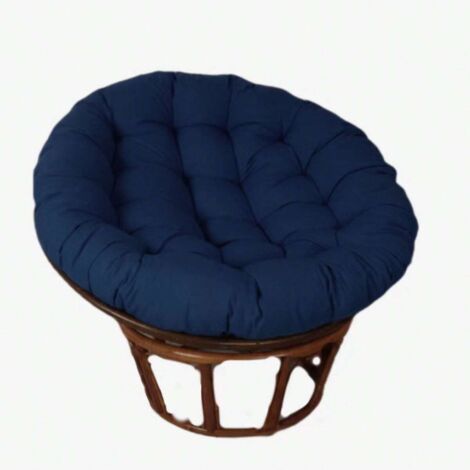 Coussins ronds capitonnés, épais et de couleur unie, pour chaises, sols et sièges de jardin(bleu marine,40X40 cm)