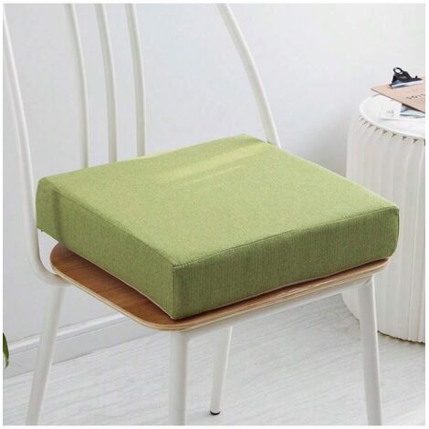 Coussin de siège en mousse haute densité, 50 x 50 x 5 cm, léger et confortable(Haricot vert)