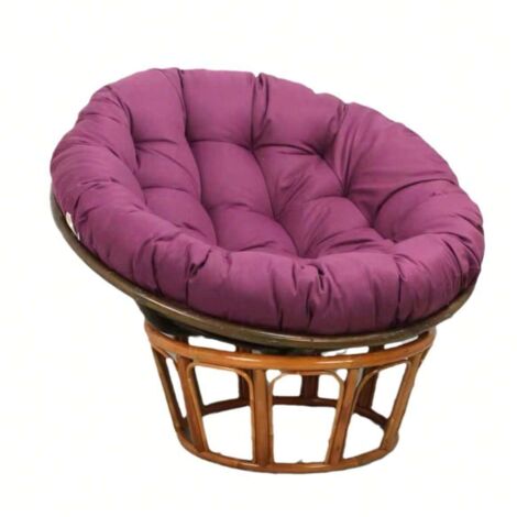 Coussins ronds capitonnés, épais et de couleur unie, pour chaises, sols et sièges de jardin(Violet,50X50 cm)