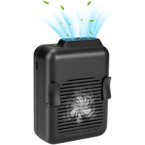 Mini Clip de Taille Personnel Sur Ventilateur Portable Collier Mains Libres Ventilateur 6000mAh USB Rechargeable Ventilateur pour La Randonnée en Plein Air Camping Camping Refroidissement (1/5)