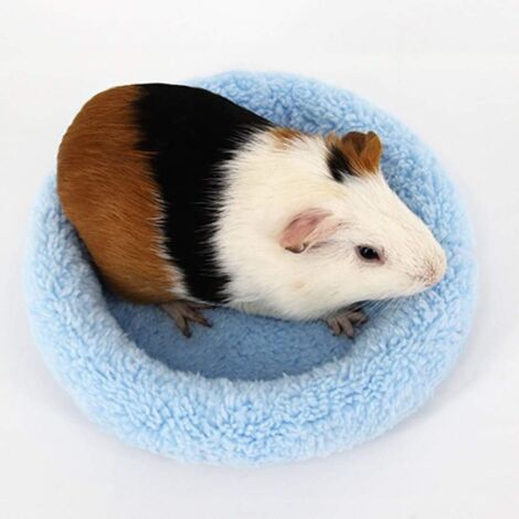 1pc Doux, Confortable Rond en Polaire Chaud Hamster Lit Tapis de Sommeil pour Rat, Hérisson, écureuil, Cochon d'Inde, Les Petits Animaux (1/5)