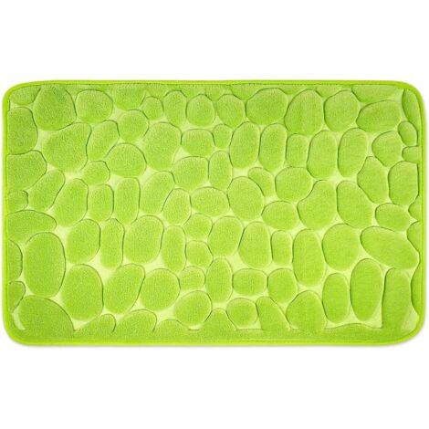 Tapis de Bain Mousse à mémoire de Forme antidérapant - Tapis de Bain 60 x 90 cm - Vert (1/5)