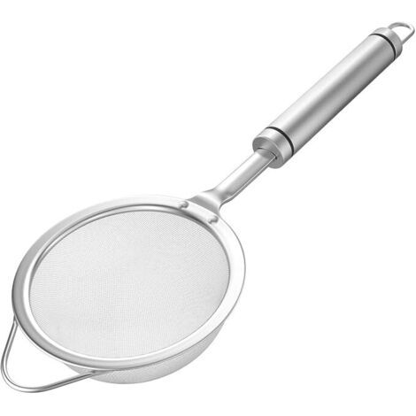 Passoire de cuisine, passoire ronde en acier inoxydable de qualité supérieure de 4 pouces à mailles fines passoire de cuisine avec une bonne prise en main, (1/5)